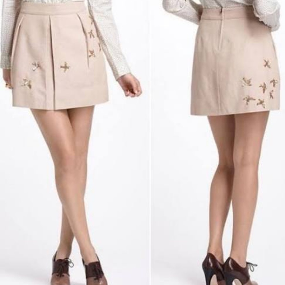 Anthropologie Leifnotes sequin mini skirt